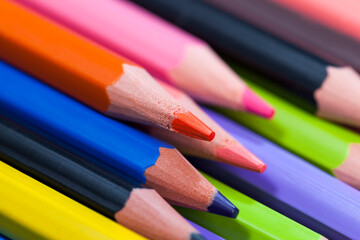 ordinary colored wooden pencil