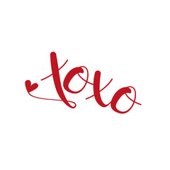 XOXO calligraphy - good for tattoo, greeting card, poster, gift design.
