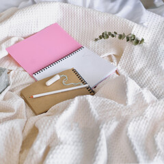 Woman hygiene protection. Cotton tampon  in the woman’s bedroom . woman critical days concept.