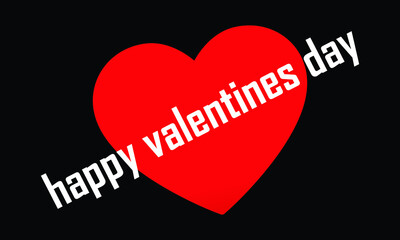 Happy Valentine's day vector logo. Happy Valentines Day lettering with heart.