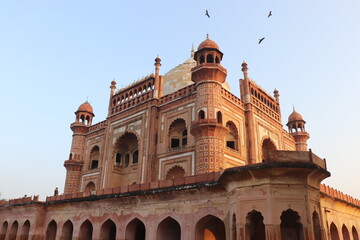 Fototapeta premium New Delhi, India – Jan 10, 2021: Safdarjung's, a popular tourist spot, was built in 1754 in the memory of Safdarjung who was the Prime Minister of India during the reign of Ahmad Shah Bahadur.