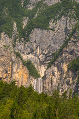 Fototapeta na wymiar Slap Boka Waterfall in the Soca Valley, Slovenia