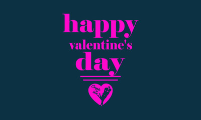 Happy Valentine's day Couple in love romantic art vector.typography for t-shirt design.