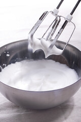 whipping protein with a mixer