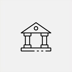 Bank vector icon illustration sign