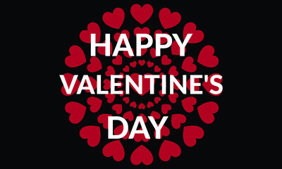 Hand sketched Happy Valentine's Day text as Valentine's Day logotype badge icon. Valentine's Day poster,card,invitation,banner. Romantic quote vector lettering typography. Valentine's Day calligraphy.