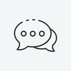 Chat bubble vector icon illustration sign