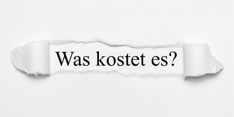 Obraz premium Was kostet es?