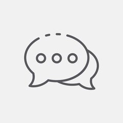 Chat bubble vector icon illustration sign