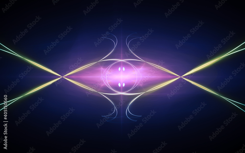 Fototapete abstract illustration background image patterns in the form of lines and geometric shapes intersecti