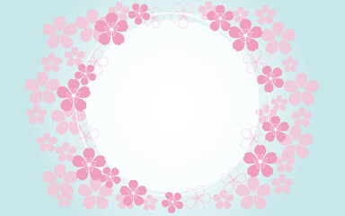 Spring concept. Cherry blossom decoration illustration. card, wallpaper, background for design. Vector illustration.
桜背景、青空背景の桜イラスト、桜デザイン、春イラスト