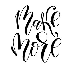 Make more lettering isolated on white background, vector illustration