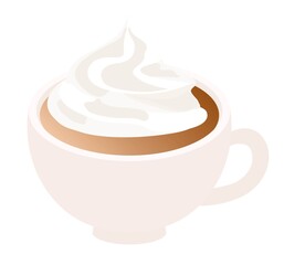 生クリーム入りのホットドリンク
