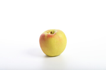 Red yellow apple isolated in white background