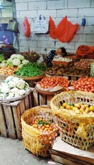 baskets of vegetables