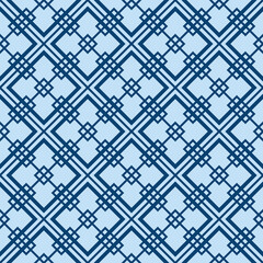 Fototapeta premium Japanese Square Diamond Classic Vector Seamless Pattern