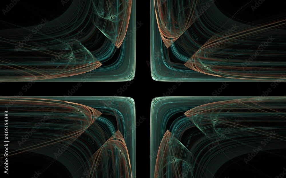 Fototapete abstract illustration background image patterns in the form of lines and geometric shapes intersecti