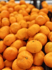 tangerines harvest for sale close up