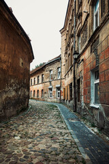 Fototapeta premium Street view of downtown in Vilnius city, Lithuanian