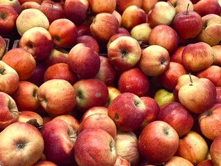 Fototapeta na wymiar set of ripe apples close up