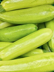 green zucchini for sale in supermarket 