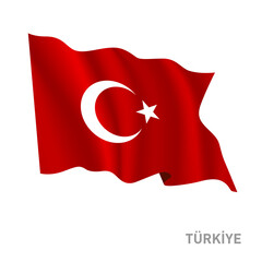 Turkey flag, waving the Turkish flag