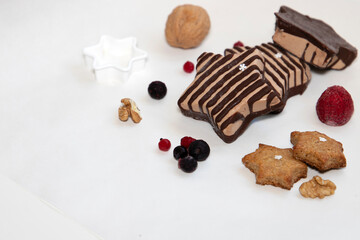 chocolate ice cream with white background