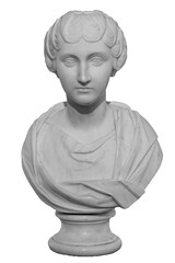 Ancient white marble sculpture bust of Faustina the Younger. Wife of Roman Emperor Marcus Aurelius....
