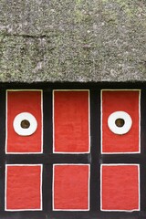 Facade and details of a old house in Denmark