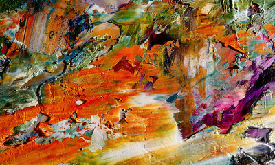 Colorful abstract background wallpaper. Modern motif visual art. Mixtures of oil paint. Trendy hand...