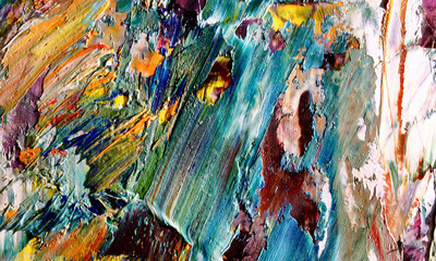 Colorful abstract background wallpaper. Modern motif visual art. Mixtures of oil paint. Trendy hand...
