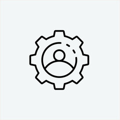 Settings vector icon illustration sign