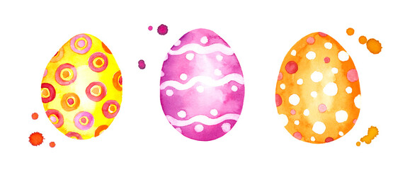 Easter eggs. Watercolor