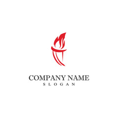 Torch  Logo Template vector symbol nature