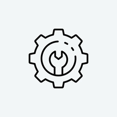 Gear vector icon illustration sign