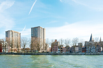 Naklejka premium LIEGE, BELGIUM - February 24, 2018: view of Buildings around Liege city, Belgium