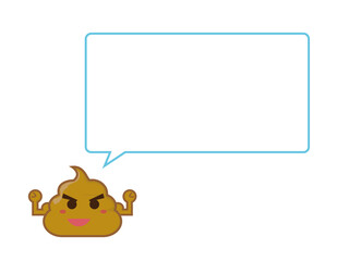 かわいいうんちのキャラクター　ベクターイラスト　健康
