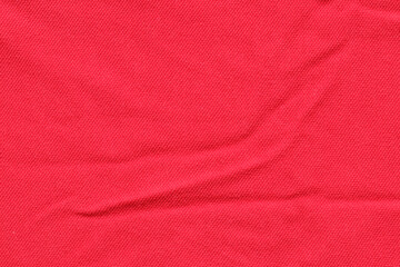 Texture of red fabric for clothing.