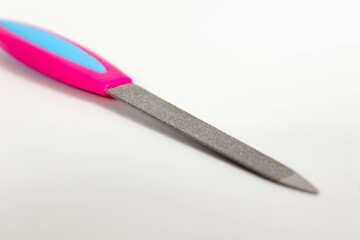 Manicure nail file on a white background.