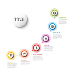 Infographic progress timeline template