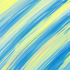 Abstract yellow-blue watercolor background, hand-painted texture with paints, strokes, stripes.