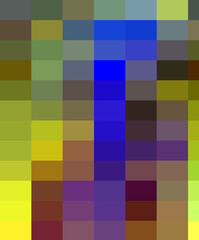 Blue pink yellow green shapes, abstract background with squares