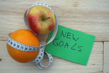 New goals written on a paper