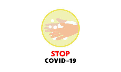 Washing hand for coronavirus prevention,COVID-19 prevention,Vector illustration.