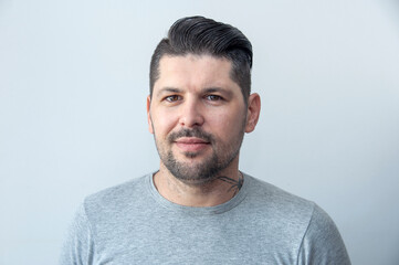 Fototapeta premium Close up portrait of a young man.