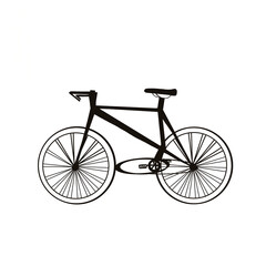 Fototapeta na wymiar Black white illustration of bicycle..
