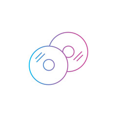 cd disc outline line style icon vector illustration