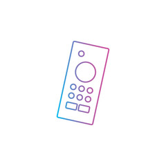 remote controller outline line style icon for wireless smart tv device vector illustration