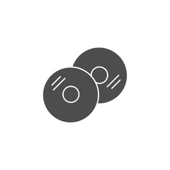 cd disc black solid style icon vector illustration