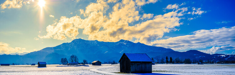 landscape near benediktbeuern in bavaria